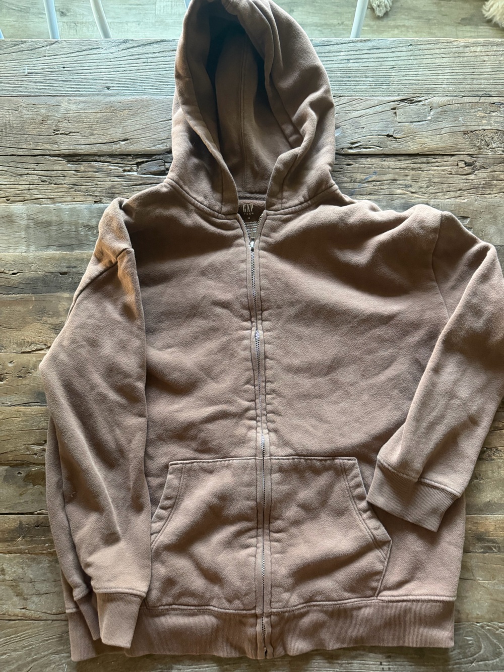 GAP Brown Hooded Zip-Up Jacket